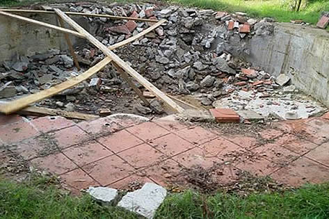 Demolizione piscina interrata - Moviter demolizioni edili Firenze Siena